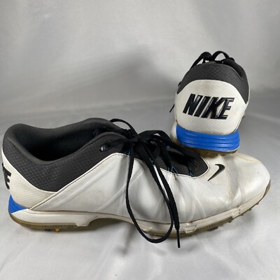 Nike Lunar Fire Golf Shoes Men's US Size 13 White Blue 853738-100