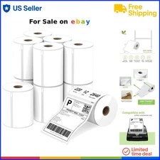 4x6 Thermal Shipping Labels White Pack of 12 Rolls for Dymo Zebra Postal