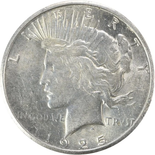 1925-S Peace Silver Dollar AU Uncertified #217