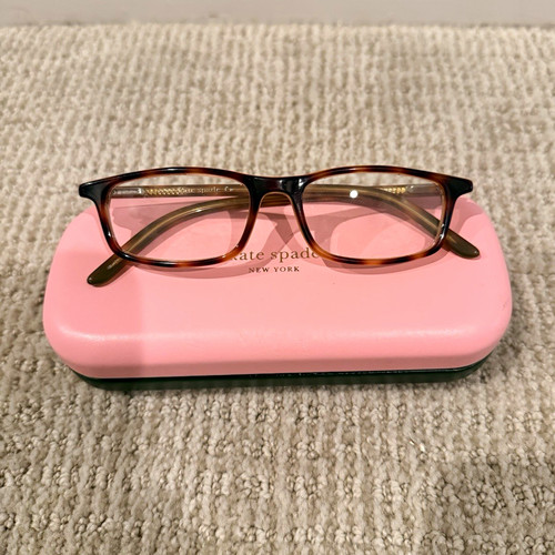 Kate Spade Jodie +2.00 Tortoiseshell Reading Glasses With Case