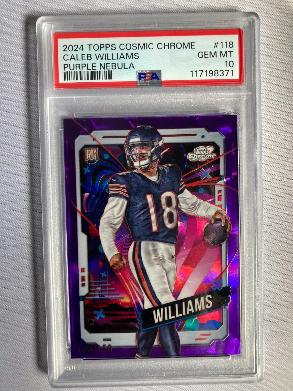 Caleb Williams Topps Cosmic Chrome #118 Purple Nebula