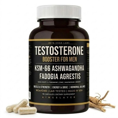 Zeta Chad Labs Kingslayer: 7-in-1 Testosterone Booster 90 Count (Pack of 1)