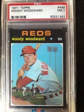 1971 Topps Baseball #496 Woody Woodward PSA 7