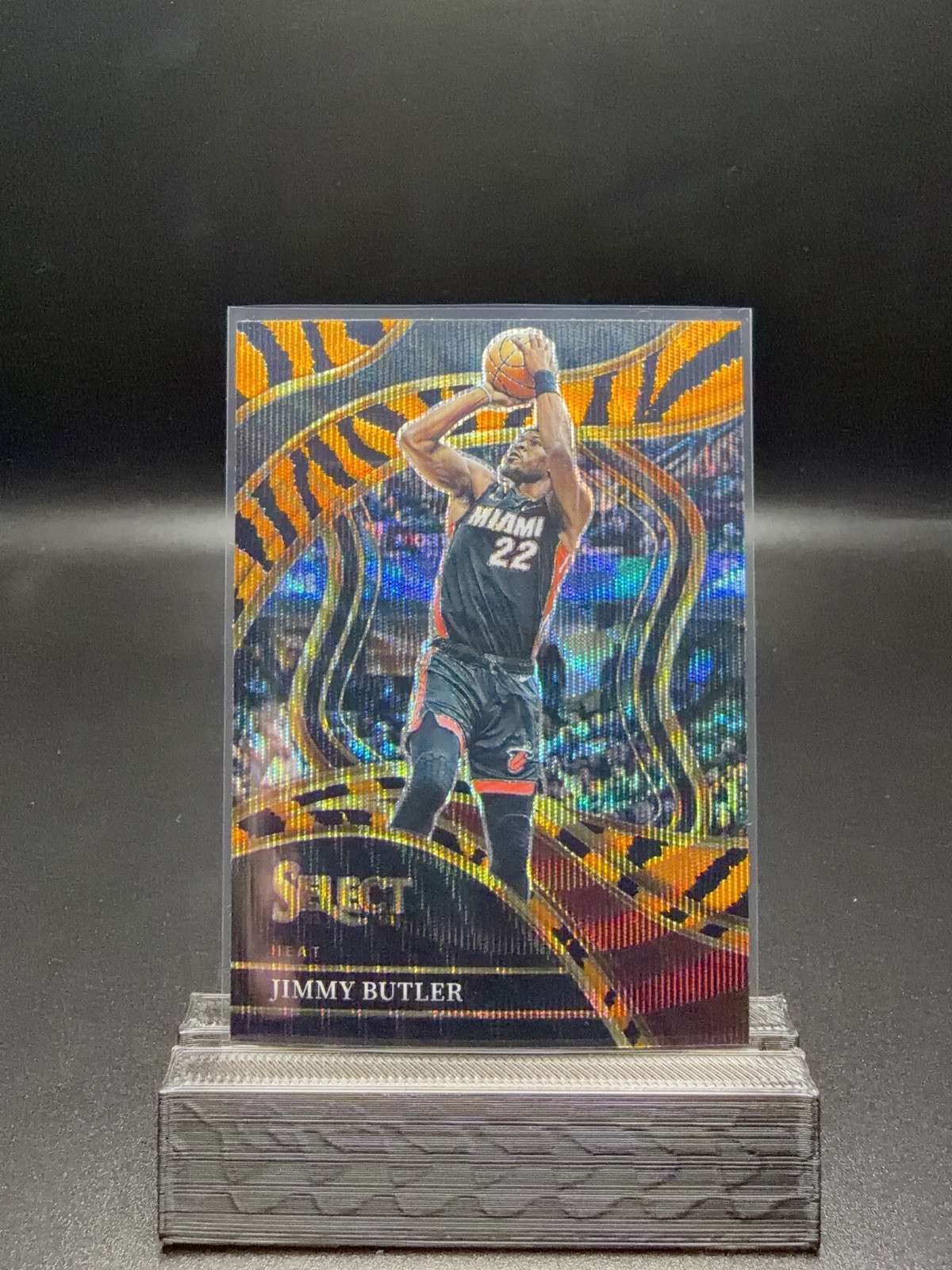 2023-24 Panini Select - Courtside Jimmy Butler #240 Case Hit Tiger Stripe Prizm