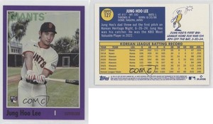 2024 Archives 1970 Topps Purple Foilboard Jung-Hoo Lee Jung Hoo #127 Rookie RC