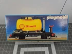 Vintage Playmobil 4107 Shell Tanker Train Car Yellow 1980