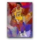 Sam Perkins Art Card Limited 29/50 Edward Vela Signed (Los Angeles Lakers)