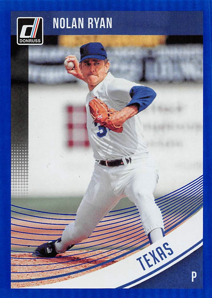 2018 Donruss Holo Blue #187 Nolan Ryan Rangers 