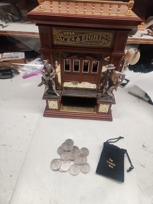 Franklin Mint Aces & Eights Collectors Edition Slot Machine w/20  Coins
