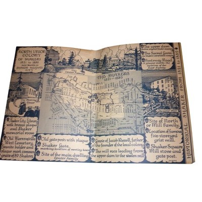 Vintage Shaker Heights OH Pictorial Map N Union Shaker Colony 1821-1889 Beduhn