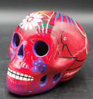 Hand Painted Pottery Dead Skull Head Red Clay, Red Painted Glazed — photo 6