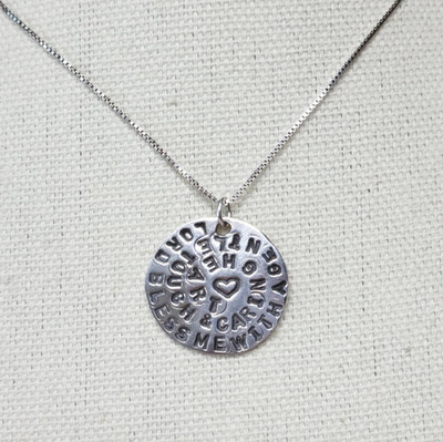 Sterling Silber 925 Religiös Anhänger Halskette Kette Italien Herr segne mich