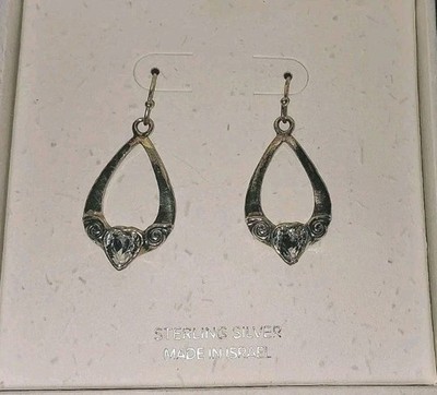 Noa Zuman  92.5 Sterling Silver Teardrop Earrings  NIB