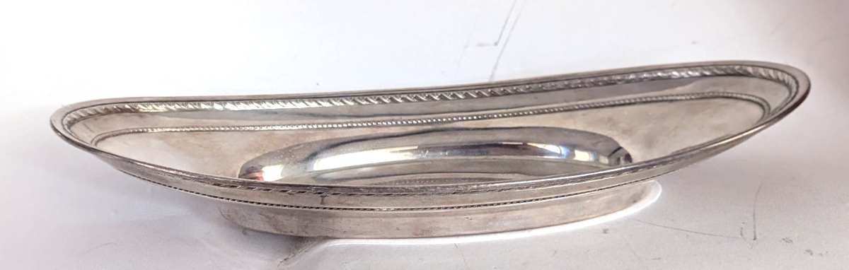 Antique Alvin Sterling Silver J1011 Long Oval Bowl Tray 247 Grams