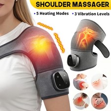 Heated Shoulder Brace Massager Cordless Heating Wrap Rotator Cuff Pain Relief