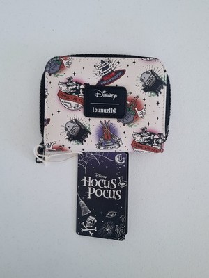 Loungefly Disney Hocus Pocus Tattoo Icons Mini Zipper Wallet New NWT Free S&H