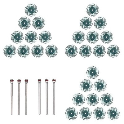 HARFINGTON 30pcs Radial Bristle Disc Set 1'' 80 Grit Detail Abrasive Brush Kit Ga