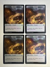 4x Mtg Commander Legends Treasure Token NM/M Magic The Gathering