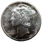 1945 Mercury Dime BU