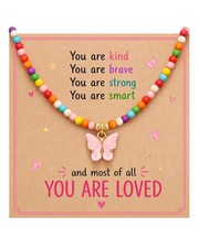Kidbbi Necklace for Little Girl Kids Jewelry Gifts 5 7 16 2 inches, colorful