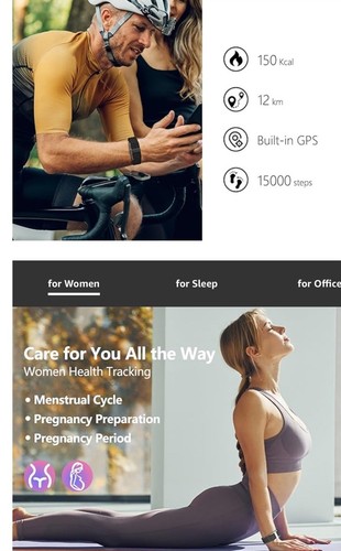 IAMJOY Smart Health Wristband, Wearable Activity & Fitness Tracker for Multi-Spo - 第 9/10 張圖片
