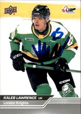 Kaleb Lawrence Signed Auto 2023-24 Upper Deck CHL card London Knights