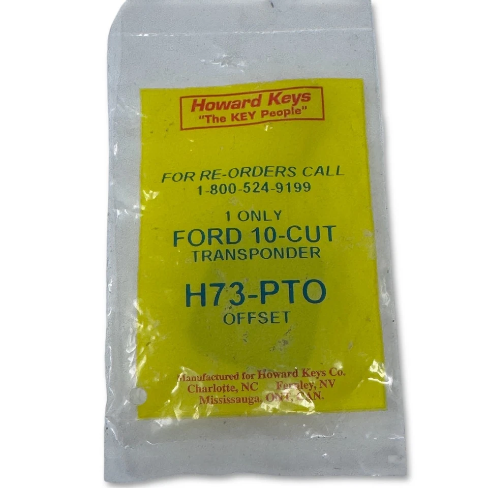 Ключ транспондера Ford H73-PTO 10-вырезной зажигание PATS пустая корона Victoria Ranger - Изображение 2 из 4