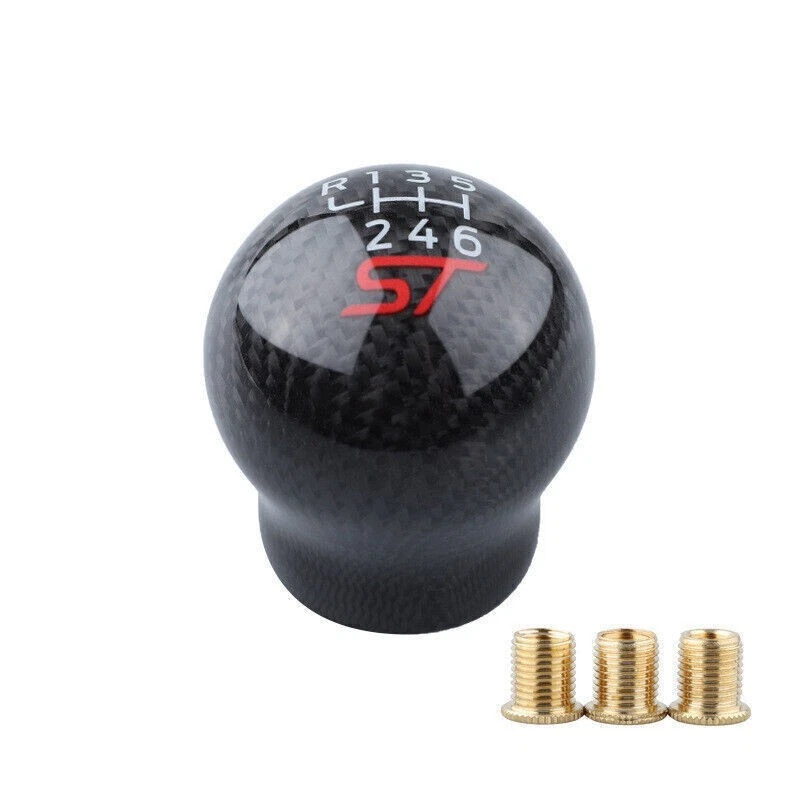 CARBON FIBER SHIFT GEAR KNOB for FORD FOCUS MK3 MK4 FIESTA MK7 MK8 ST ECOBOOST S Foto 3 de 4