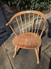 Vintage Ercol 452  Low Seated Fireside Rocking Chair Cow Horn Windsor