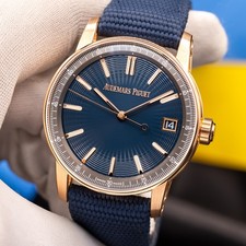 2024 NEW Audemars Piguet Code 11.59 18K Rose Gold Blue Nuit Dial 41mm 15210OR 9