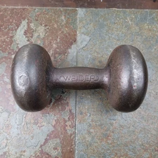 Vintage Weider 20lb Dumbbell Bun Strongman Rare