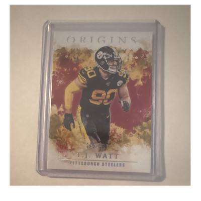 Panini Origins 2020 T.J. Watt Red Parallel /299 #90 Pittsburgh Steelers