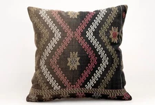 Kilim Pillow Cover, 20x20 in, Decorative Sofa Cushion, Handmade Boho Pillow