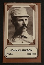 1974 Fleer John Clarkson Baseball Card #26 327/328 Wins UER Belt Buckle Trick PR
