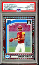 2024 Optic Rated Rookie Preview Football Emoji #389 Jayden Daniels RC PSA 10