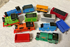 Thomas  Friends Plastic Mixed Train Lot of 12 Engines And Cars Used Condition