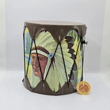 VTG Native American Child's Tom-Tom, Drum. Collectors Item Antique Nursery 7"H