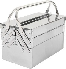 Durable 3-layer Stainless Steel Cantilever Tool Box For Home Auto Use