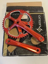 NOS Origin-8 Pro Pulsion Track Alloy Crankset 165mm 46t 130BCD Square Taper, Red