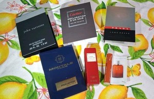 NEW Men's Carded Sample Bundle 6Pc (Cartier,Prada,Jaguar,Montale,John Varvatos)