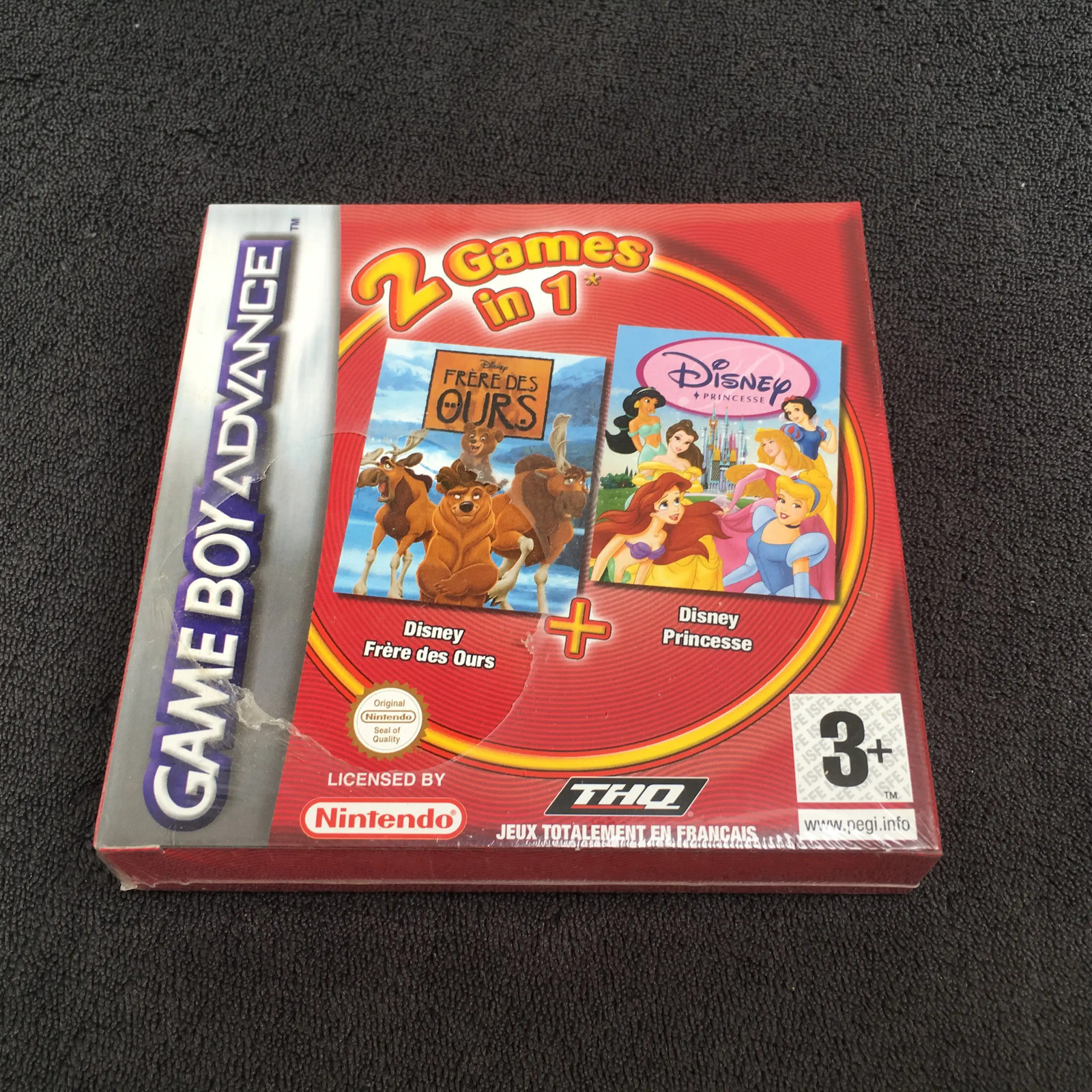 Nintendo Game Boy Advance 2 Games in 1 Frère des Ours + Disney Princesse FRA