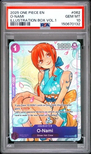 2025 ONE PIECE PROMOS OP05-062 O-NAMI ILLUSTRATION BOX VOL.1 PSA 10 GEM MINT