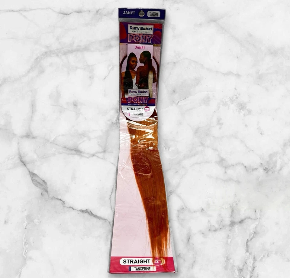 Remy Illusion Cabello Virgen Dupe Extensión Cola de Caballo Colección Janet Mandarina NUEVO Foto 3 de 4
