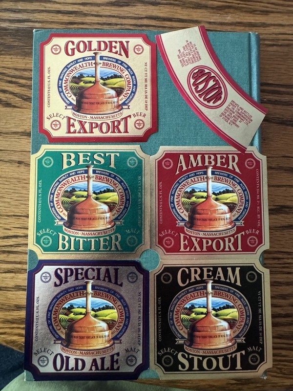 6 Commonwealth Brewing Co Beer Bottle Labels Boston Mass Unused Massachusetts