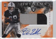 2020 Panini Origins Rookie Orange 42/75 Bryan Edwards #128 Jumbo Patch Auto 14lu