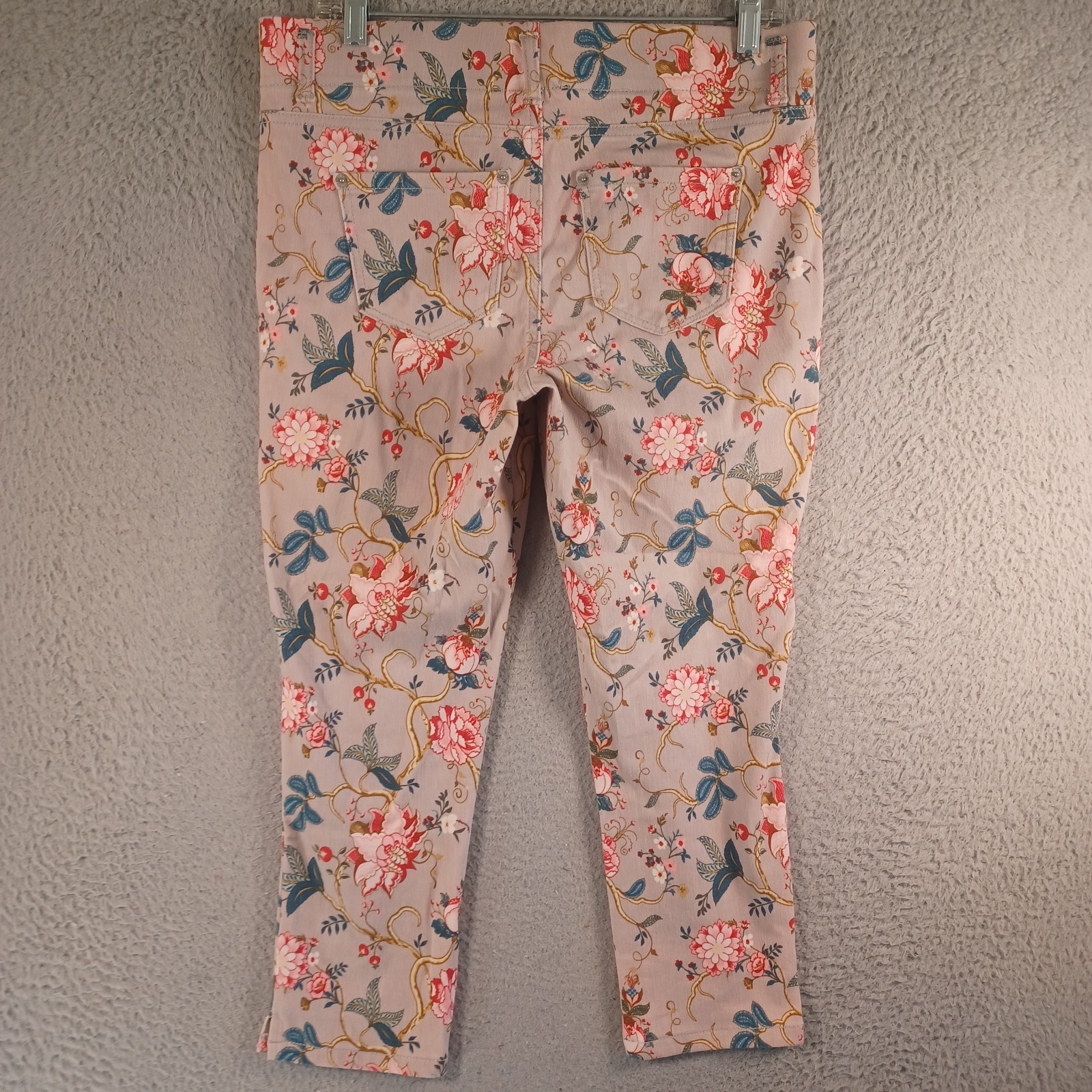 Mix It Womens Multicolor Floral Jegging Pants Size Large Pull-On Stretch Soft