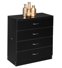 FCH Modern Simple 4-Drawer Dresser Black