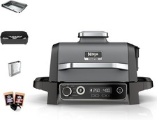 Image of Ninja Woodfire Electric BBQ Grill and Smoker Outdoor Air Fryer OG701UK Grey