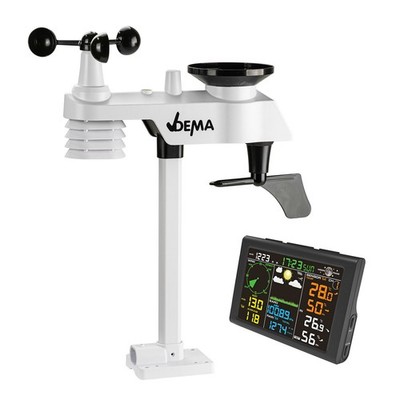 Profi Funk Wetterstation Funkwetterstation Thermometer Poseidon mit Farbdisplay