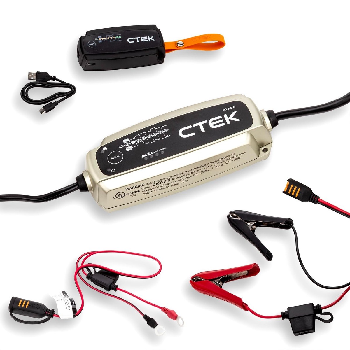 CTEK (40-700) MXS 5.0-12 Volt Battery Charger + Accessories